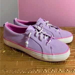 Sperry Women's Crest Vibe SeaCycled Sneaker, Lavender New